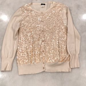 J Crew sequin front cardigan